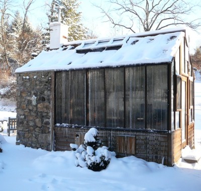 Greenhouse attached to historic cook house