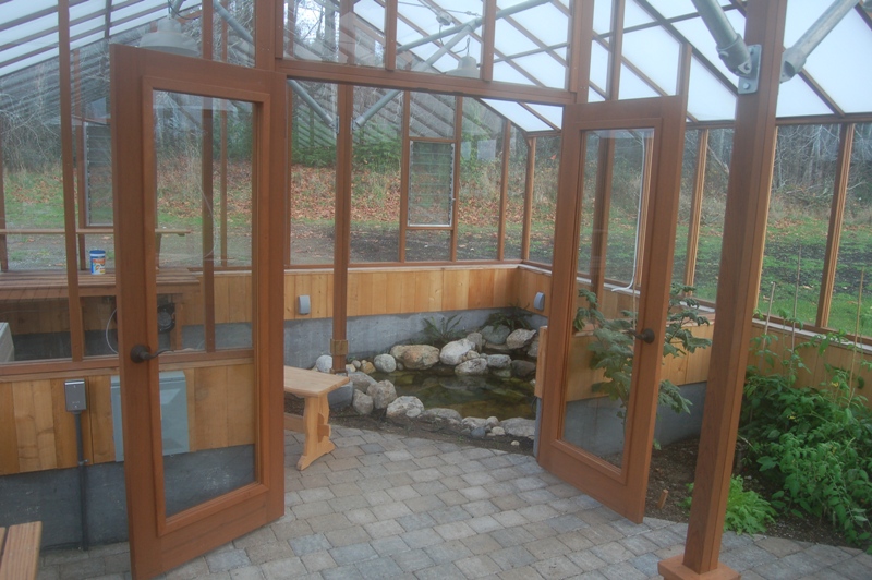 Greenhouse interior with Partition wall