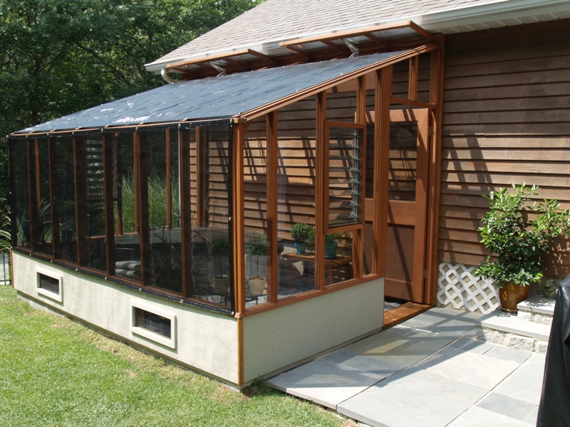 Garden Sunroom Greenhouse with shade cloth