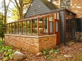 8x14 Garden Sunroom Lean-to with brick base wall