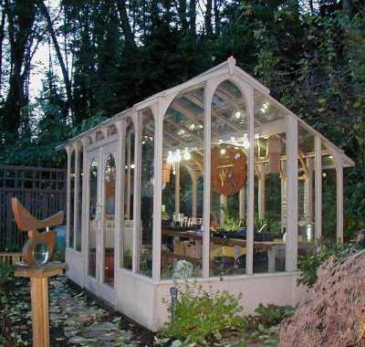 Asymmetrical garden greenhouse