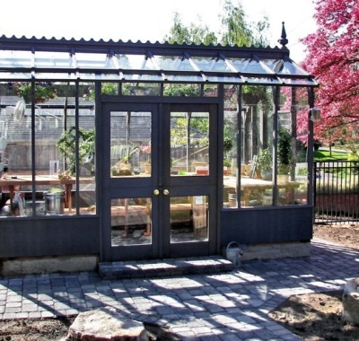 Greenhouse with custom doors