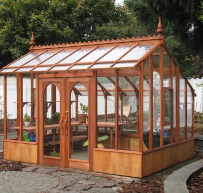 Fancy redwood greenhouse
