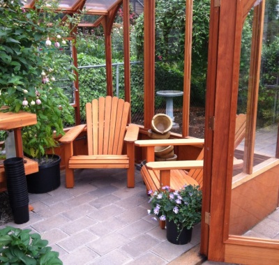 nantucket greenhouse seating area
