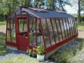 Garden greenhouse with dutch door