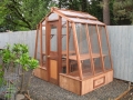 Tiny redwood greenhouse