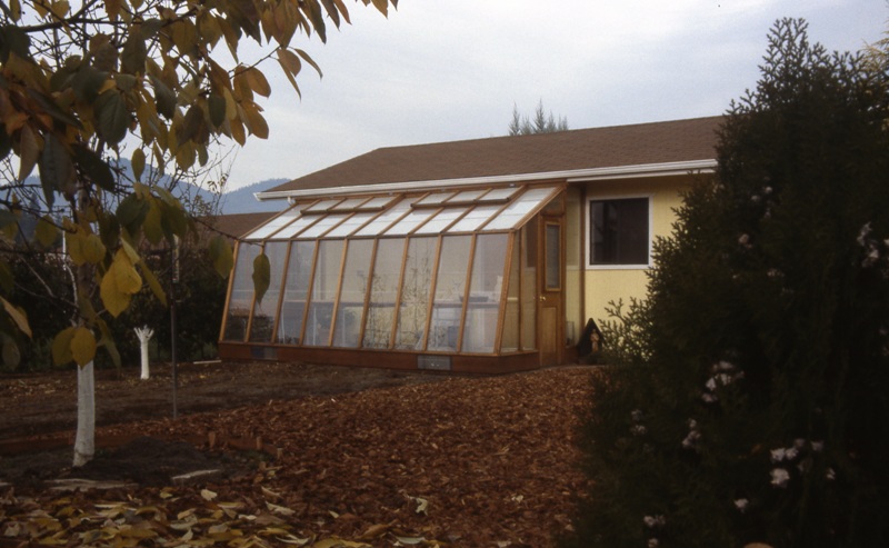 7 1/2' wide Solite Lean-to greenhouse with Insert Wall used to fit under the house eaves