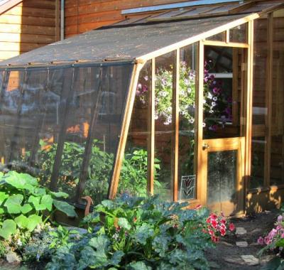 9 1/2' x 11' Solite Lean-to greenhouse with Dutch door