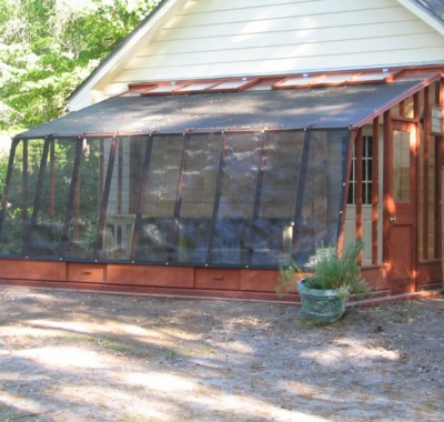 9 1/2'x18' Solite Lean-to greenhouse with shade cloth