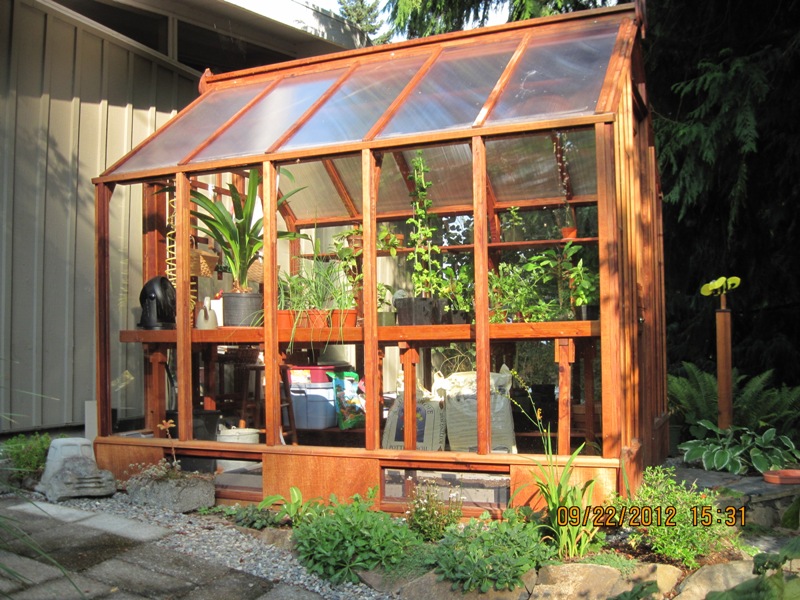 7x9 Trillium greenhouse, customized