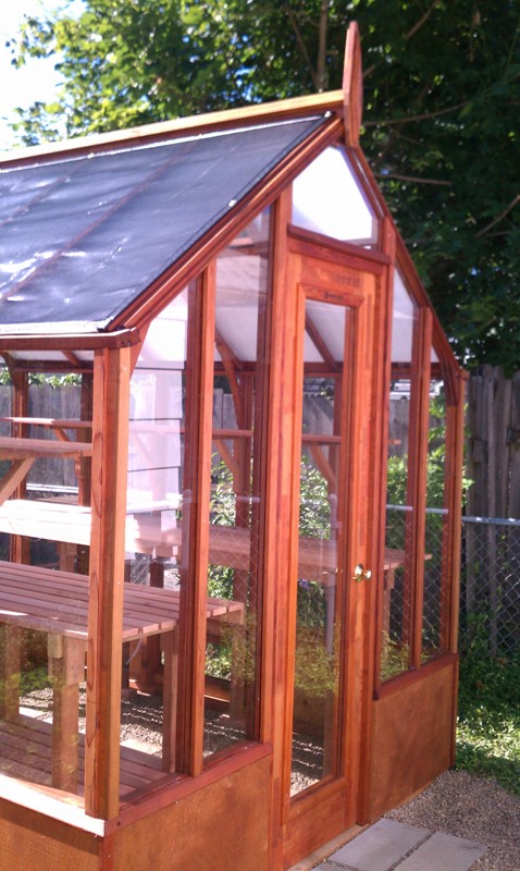 Trillium greenhouse with shade cloth