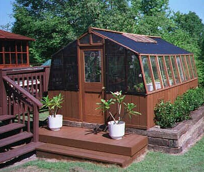 Home greenhouse with shade cloth