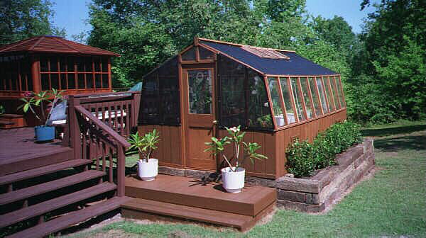 Home greenhouse with shade cloth