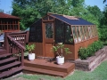 Home greenhouse with shade cloth