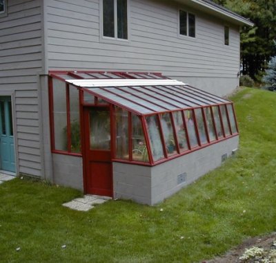 Custom 9x16 Tropic Lean-to with customer-provided concrete base wall