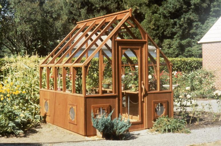 Redwood greenhouse - Tudor style