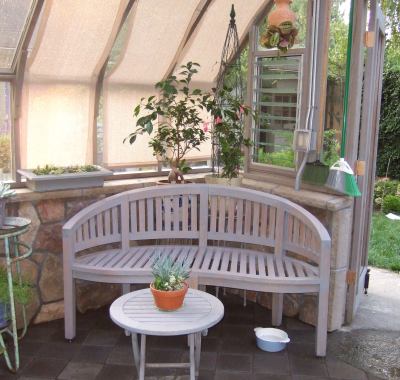 Tudor Greenhouse with sitting area