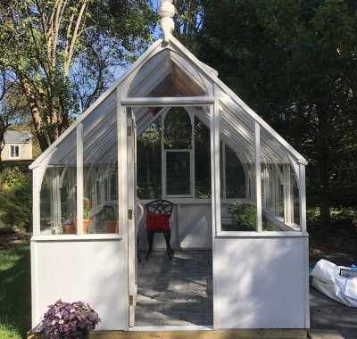 8' wide Tudor painted white
