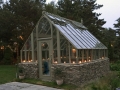 14x14 Tudor Greenhouse by candlelight