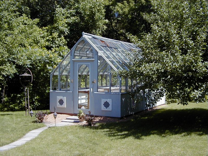 Tudor Garden greenhouse stained gray