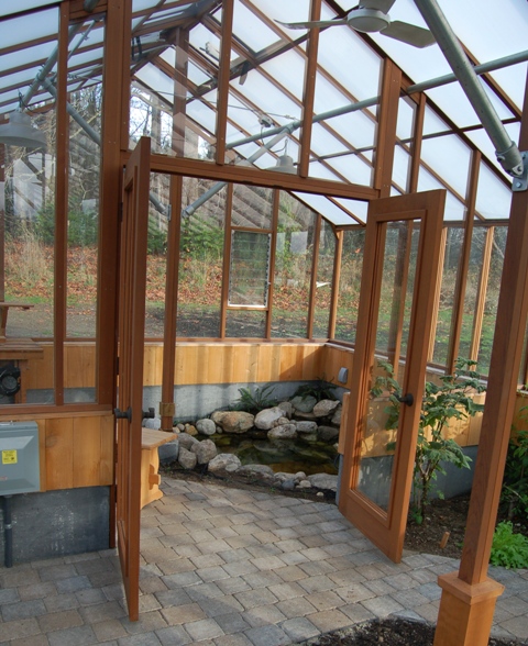 Greenhouse interior partition wall