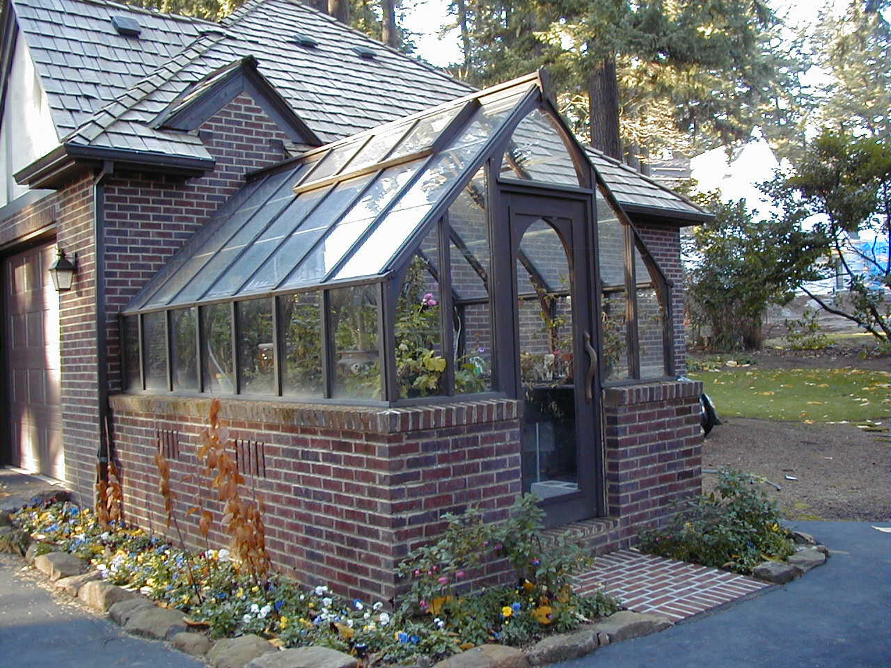 Custom Greenhouse -Tudor with one end attached
