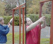 Build a greenhouse step 11: Placing glass