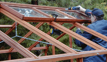 Build a greenhouse step 10: Install roof vent