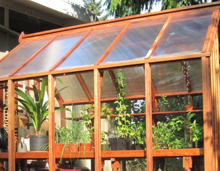 Glass walls, twin wall roof