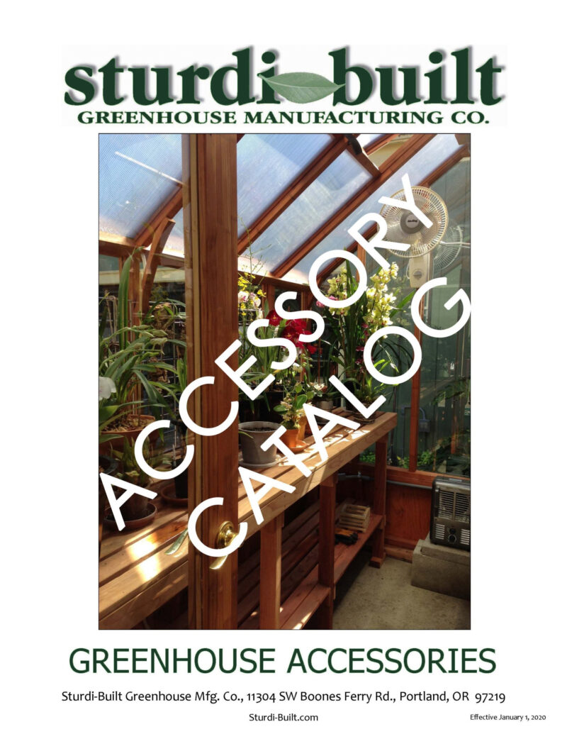 Sturdi-Built Greenhouse Accessory Catalog